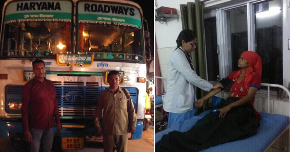 lady gave birth to boy baby in running bus at yamunanagar of haryana