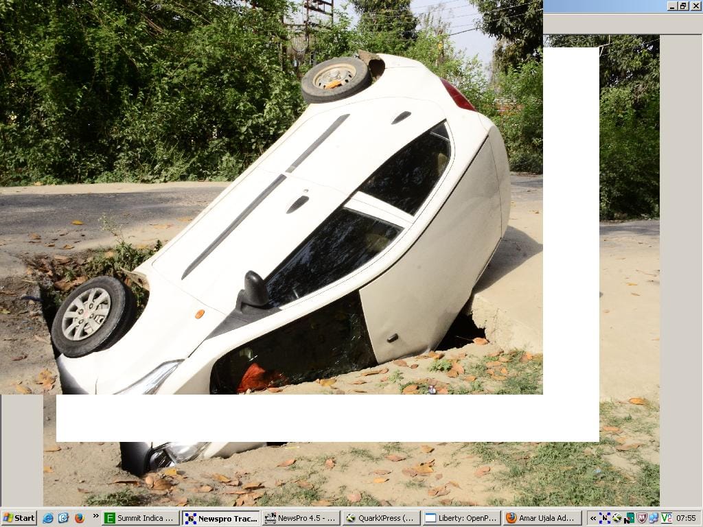 car fell dwn