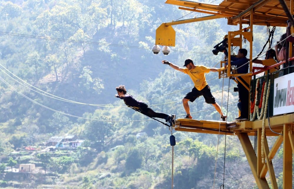 dangal girls jump from rishikesh hills