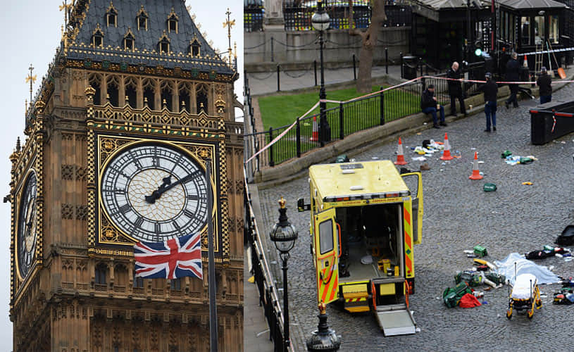 Pictures Of 'Terror incident' near UK Parliament