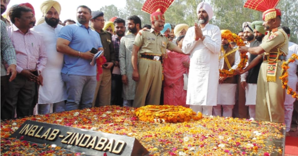 finance minister manpreet singh badal at hussainiwala border firozpur at shaheed diwas