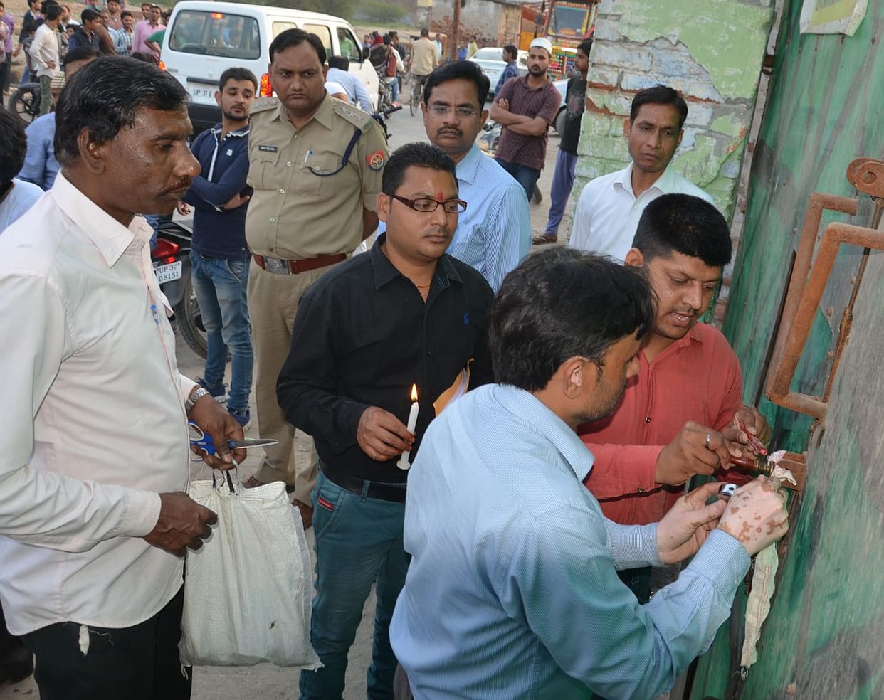 Leather traders raid.