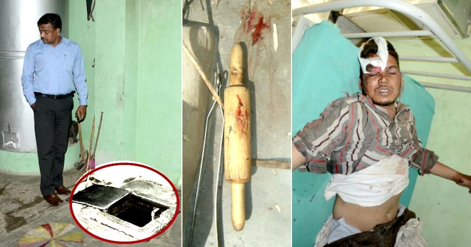 man killed wife and 3 childrens and jumped in well at haryana village
