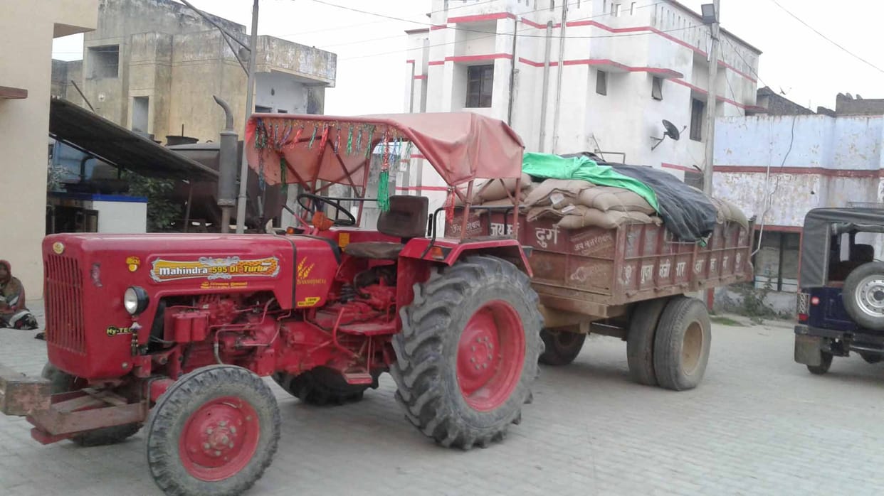 A trolley official recovered rice
