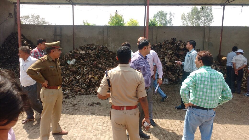 Residues of cattle found in huge quantities in SP leader's factory