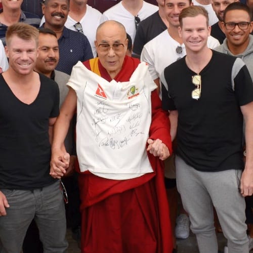 ins vs Aus: Australia cricket team meets Dalailama