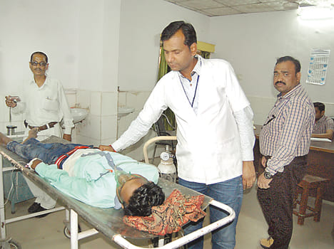 Prisoner unconscious in court