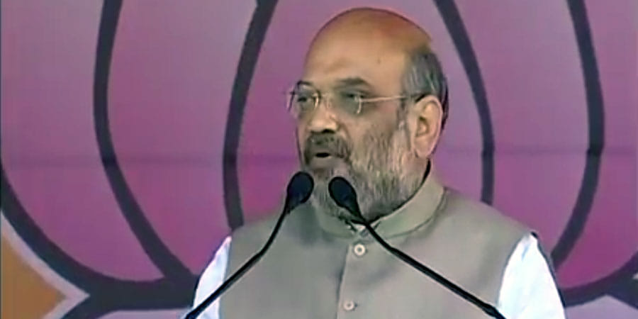 BJP's national president Amit Shah boosting party workers 