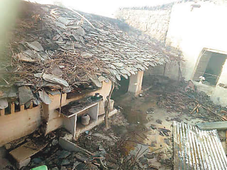 village came under the grip of fire