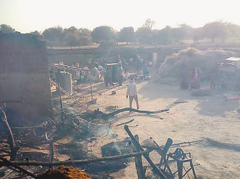 village came under the grip of fire