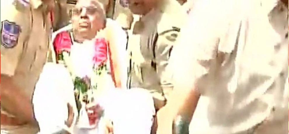police forcefully taken congress leader hanumantha rao in misbehaving with police officer