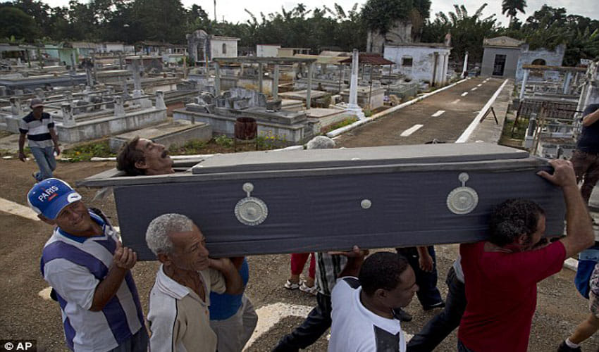 in cuba people burries alive humans