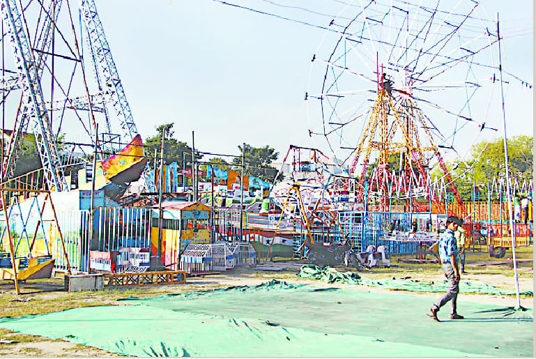 Amar Ujala Shopping Cornwall Stalls and swings decorated in