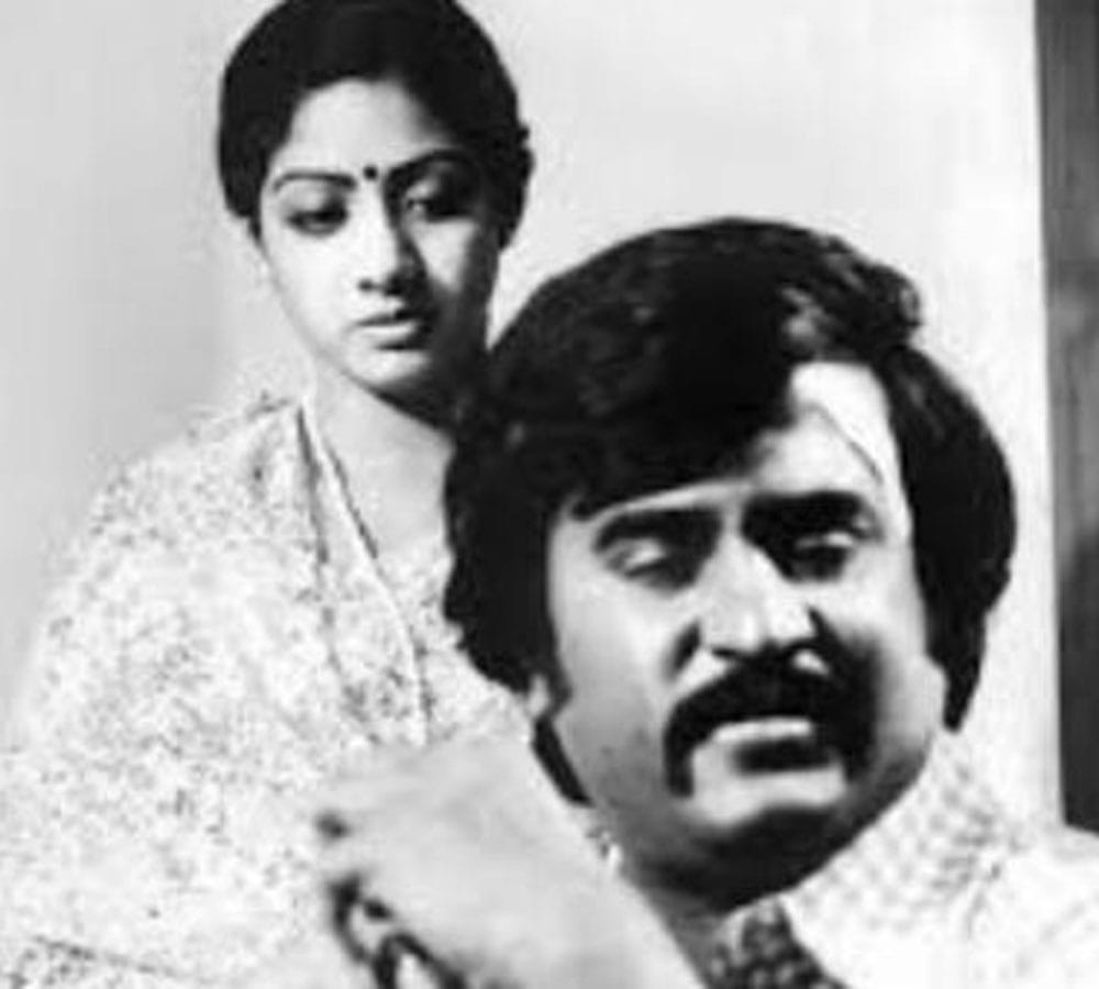 sridevi played mother role of superstar rajinikanth