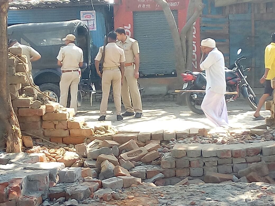 Musical on the breaking of the mosque wall in the area of mla sangeet som, police force deployed