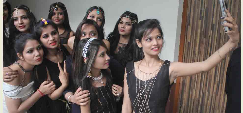 fashion show in a college in noida