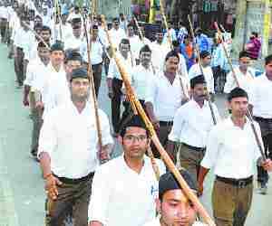 RSS rally in city
