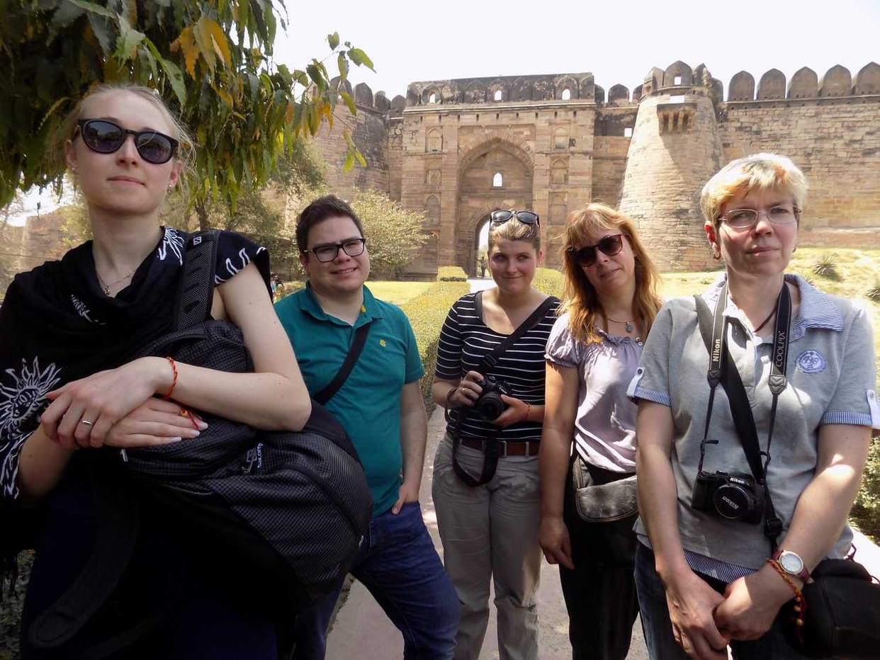 foreigner tourist visit shahi quila of jaunpur