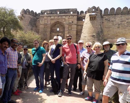 foreigner tourist visit shahi quila of jaunpur