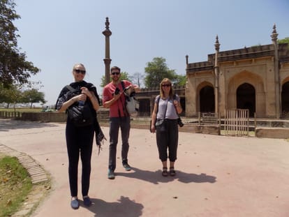 foreigner tourist visit shahi quila of jaunpur