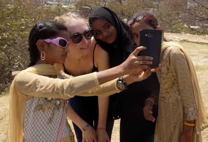 foreigner tourist visit shahi quila of jaunpur