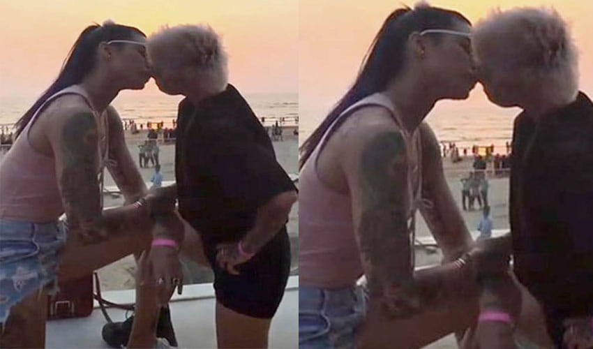 Ex Bigg Boss Contestant Sapna Bhavnani Shares A Passionate Kiss With Friend Bani J