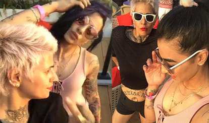 Ex Bigg Boss Contestant Sapna Bhavnani Shares A Passionate Kiss With Friend Bani J