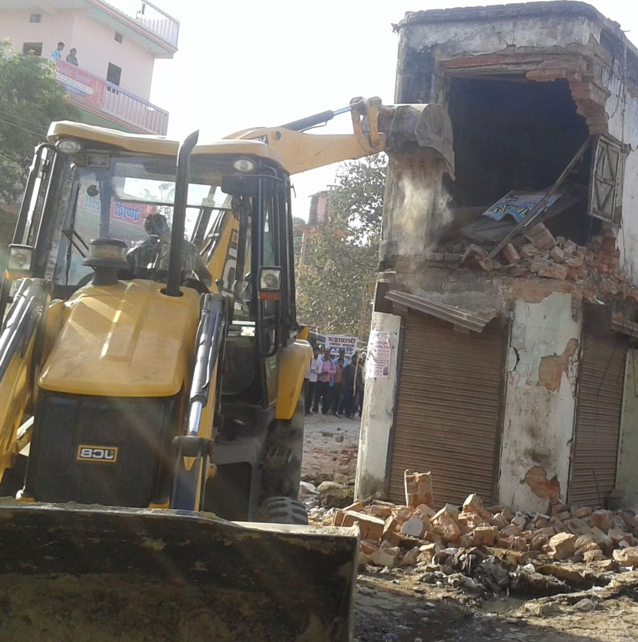 Two bulldozers