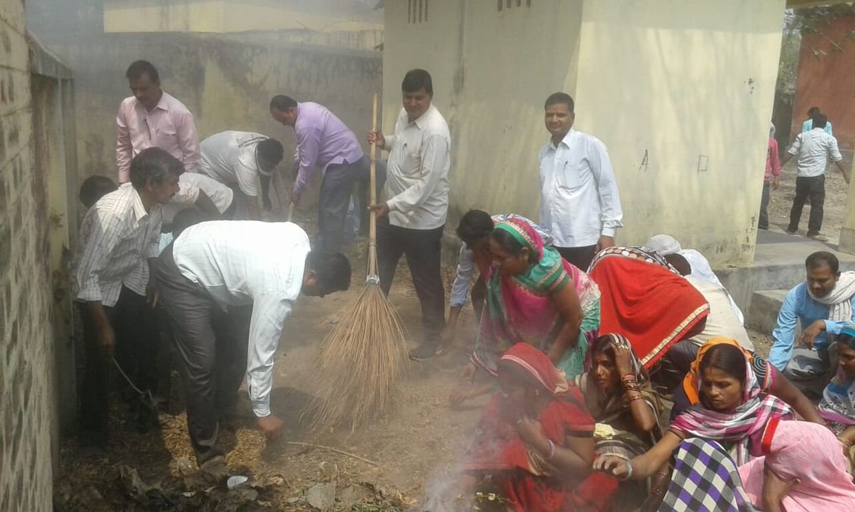 Cleanliness drive in block office