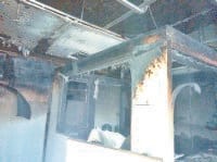 central bank, fire, burnt properties, cash safe, kaithal