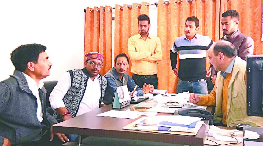 ABVP activists examination bordered controller