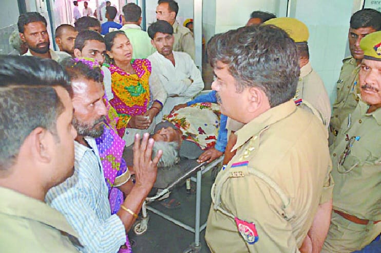 Massacre at the death of a woman in the district hospital