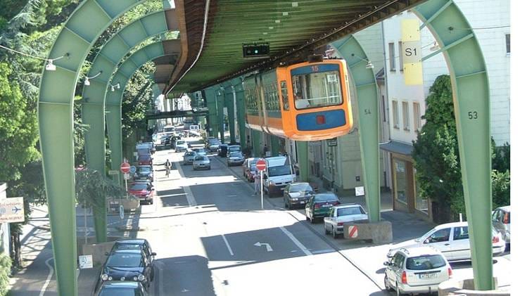 hanging train in Germany 