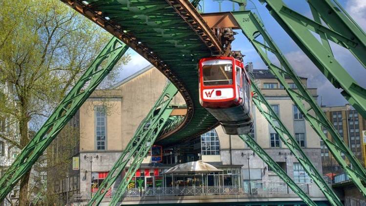 hanging train in Germany 