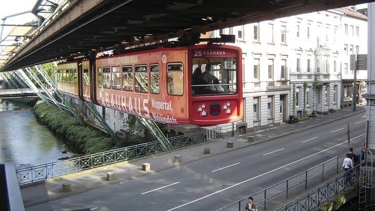hanging train in Germany 