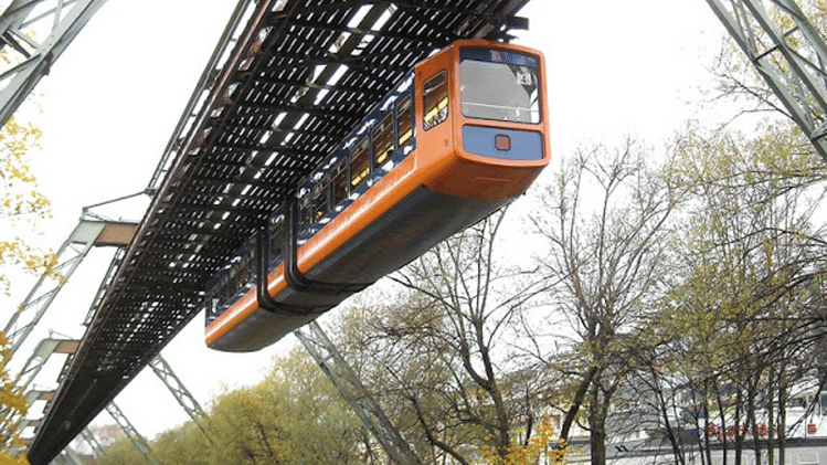 hanging train in Germany 
