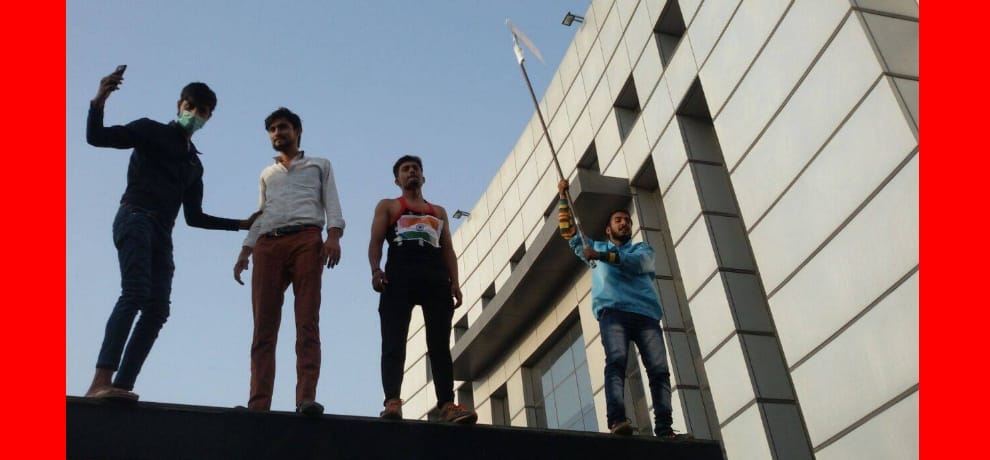 tored national flag found in dustbin in noida oppo company office, chinese man allegedly did this