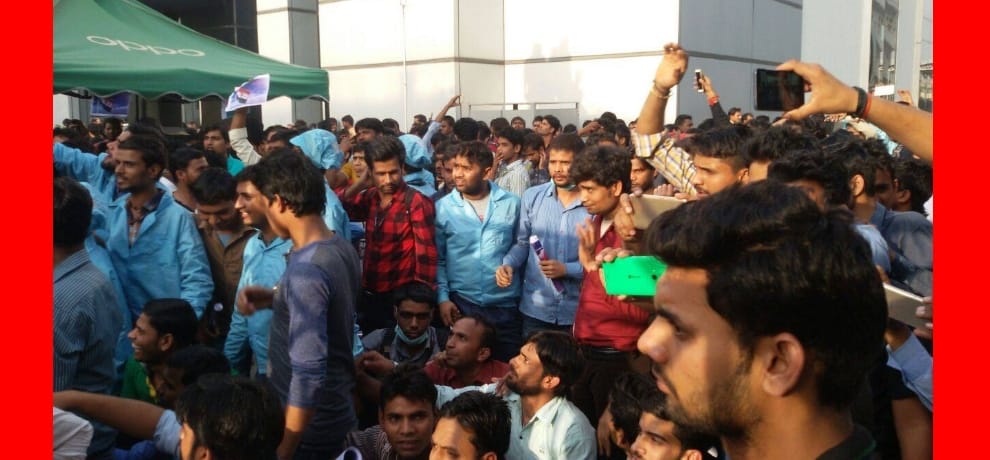 tored national flag found in dustbin in noida oppo company office, chinese man allegedly did this