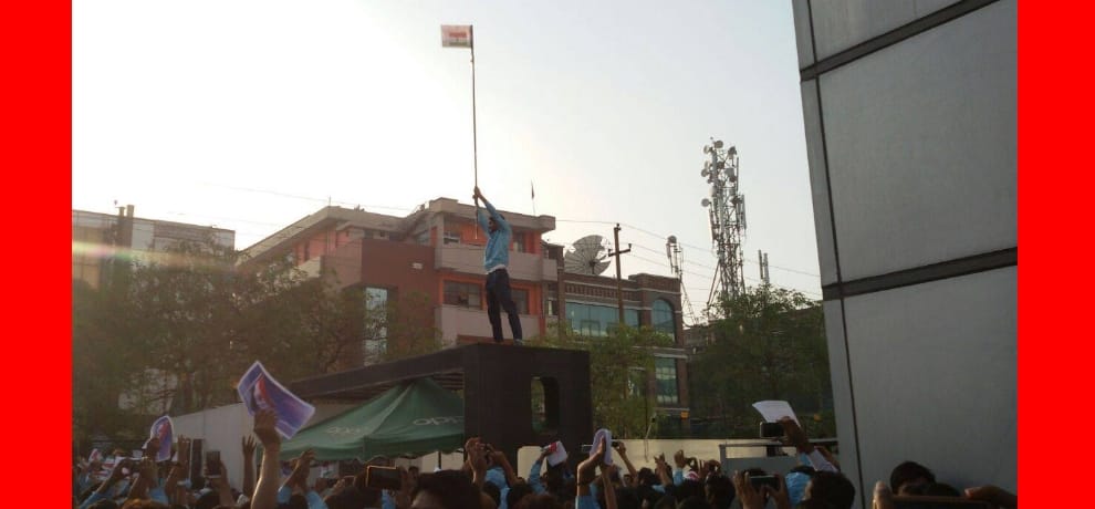 tored national flag found in dustbin in noida oppo company office, chinese man allegedly did this