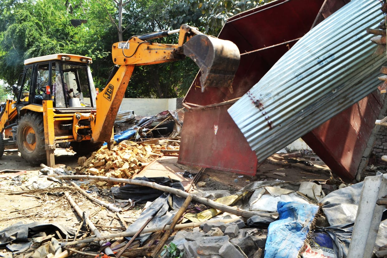 JCB runs illegal occupation in city