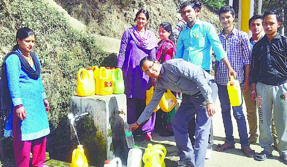 People wandering water at Lohaghat