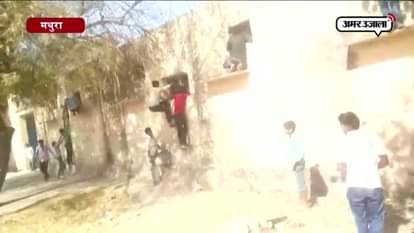 cheating in uttar Pradesh board exam in mathura 