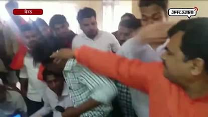 JOURNALIST BEATEN BY SHIVSANIK AT MEERUT SSP OFFICE