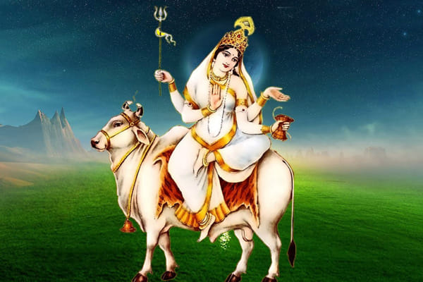 Worship of Shailputri on the first day of Navratri