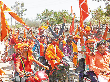 Bike procession taken out on Hindu New Year