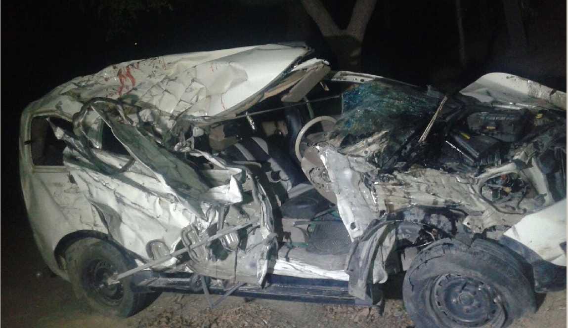 Five people die in car-tanker clash