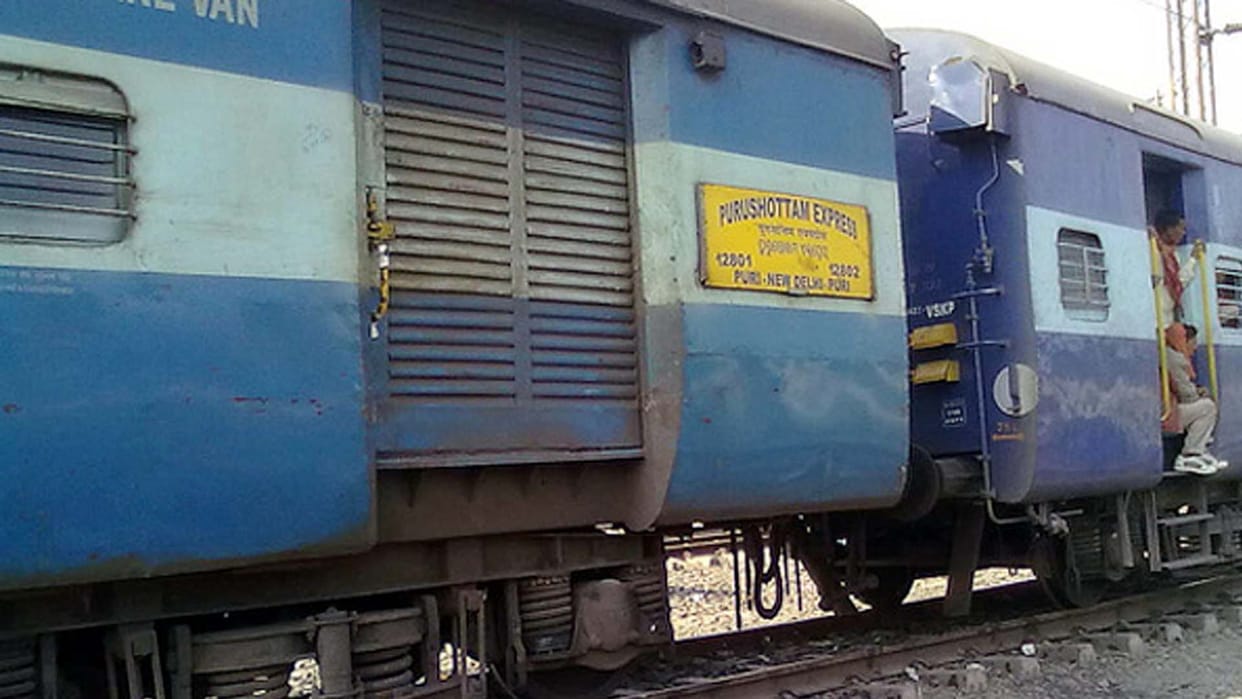 purushottam express due to accident have survived