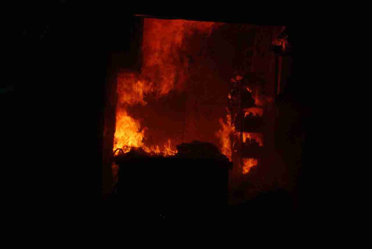 store room caught fire