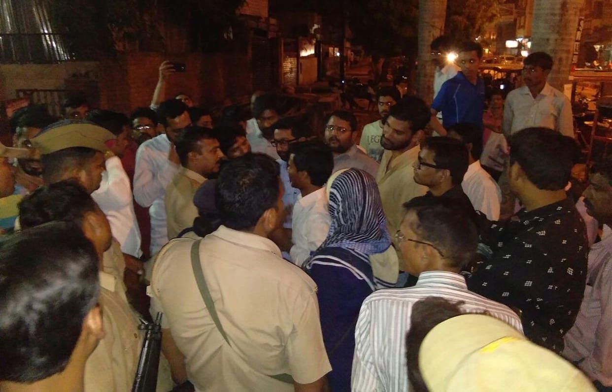  A sepoy slapped students of that created ruckus.
