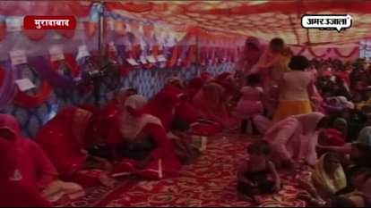Vegetable biryani served in Moradabad Muslim mass marriage festivities